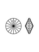 Heart 1 Hole 14mm Crystal Valentinite