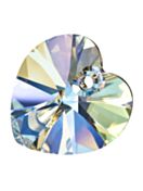 Maxima Heart 1 Hole 14mm Crystal AB