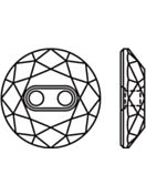 Round Crystal Square Button 12mm, Crystal Satin