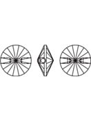 Rivoli Crystal Button 10mm, Crystal Unfoiled