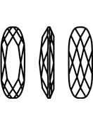 Long Classical Oval 27x9mm Crystal Unfoiled