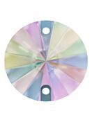 Rivoli sew-on stone flat 2 hole 8mm Crystal AB