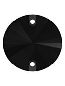 Rivoli sew-on stone flat 2 hole 8mm Jet