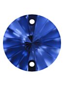 Rivoli sew-on stone flat 2 hole 10mm Sapphire