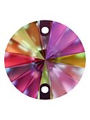 Rivoli sew-on stone flat 2 hole 12mm Crystal Vitrail Medium