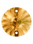 Rivoli sew-on stone flat 2 hole 12mm Light Smoked Topaz