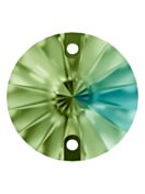 Rivoli sew-on stone flat 2 hole 16mm Peridot