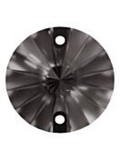 Rivoli sew-on stone flat 2 hole 18mm Black Diamond