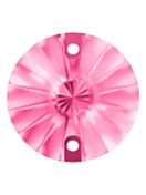 Rivoli sew-on stone flat 2 hole 18mm Light Rose