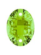 Oval sew-on stone flat 2 hole 10x7mm Blue Zircon