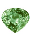 Wide Pear 15.5x14mm Peridot