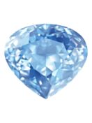 Wide Pear 20x18mm Light Sapphire