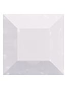 Square 6mm White Opal