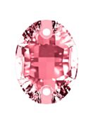 Oval sew-on stone flat 2 hole 16x11mm Burgundy