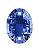 Oval sew-on stone flat 2 hole 16x11mm Sapphire