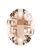 Oval sew-on stone flat 2 hole 18x13mm Light Peach
