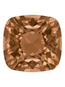 Round Square 8mm Light Smoked Topaz