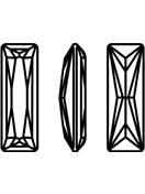 Princess Baguette 30x10mm Crystal Royal Green