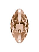 Navette sew-on stone flat 2 hole 15x7mm Light Peach