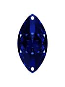 Navette sew-on stone flat 2 hole 15x7mm Montana