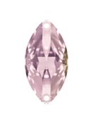 Navette sew-on stone flat 2 hole 18x9mm Violet