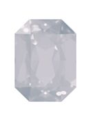 Octagon 25x18mm White Opal