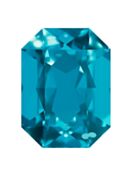 Octagon 27x18mm Indicolite