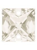 Square sew-on stone flat 2 hole 22mm Crystal Moonlight