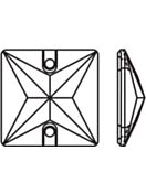 Square sew-on stone flat 2 hole 22mm Crystal Ocean Delite