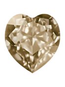 Antique Heart 5.5x5mm Crystal Golden Shadow