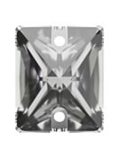 Baguette sew-on stone flat 2 hole 14x10mm Crystal
