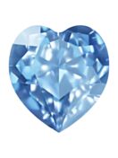 Antique Heart 11x10mm Light Sapphire
