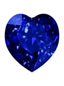 Antique Heart 11x10mm Capri Blue