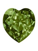 Antique Heart 11x10mm Olivine