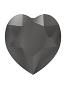 Antique Heart 15.5x14mm Jet Hematite