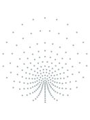 Hotfix Rhinestone Ornament Transfer "Peacock" ss10 226x228mm Jet Hematite HF (AU010HEM)