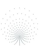 Hotfix Rhinestone Ornament Transfer "Peacock" ss16 297x300mm Jet Hematite HF (AU010HEM)