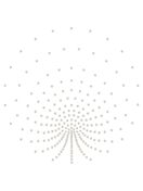 Hotfix Rhinestone Ornament Transfer "Peacock" ss16 297x300mm Black Diamond HF (AU057)