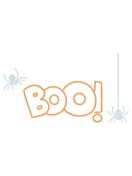 Halloween Hotfix Rhinestone Transfer "Boo" 148x147mm