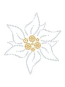 Hotfix Rhinestone Transfer "Edelweiss" 170x182mm