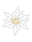 Hotfix Rhinestone Transfer "Edelweiss small" 64x70mm