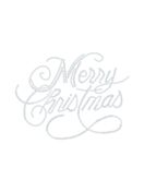 Hotfix Rhinestone Transfer "Merry Christmas" 177x135mm