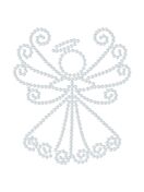 Hotfix Rhinestone Transfer "Angel" 86x74mm