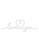 Hotfix Rhinestone Transfer "Love you" 179x60mm Crystal HF