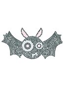 Halloween Hotfix Rhinestone Transfer "Bat 1" 145x73mm