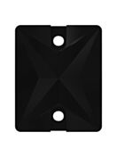 Baguette sew-on stone flat 2 hole 18x13mm Jet