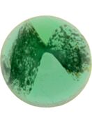 Glass Cabochon Round 6mm green white marbled