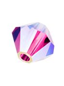 Bicone Crystal Bead 4mm Fuchsia AB 2x