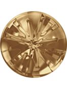 Sea Urchin Round Stone partly frosted 10mm Crystal Golden Shadow F