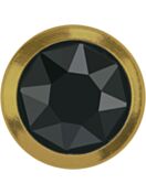 Xirius Rose Framed Hotfix Rhinestone ss20 Jet Hematite HF Gold Ring (GR)